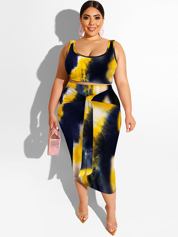 Tie dye Printed Skinny Suit