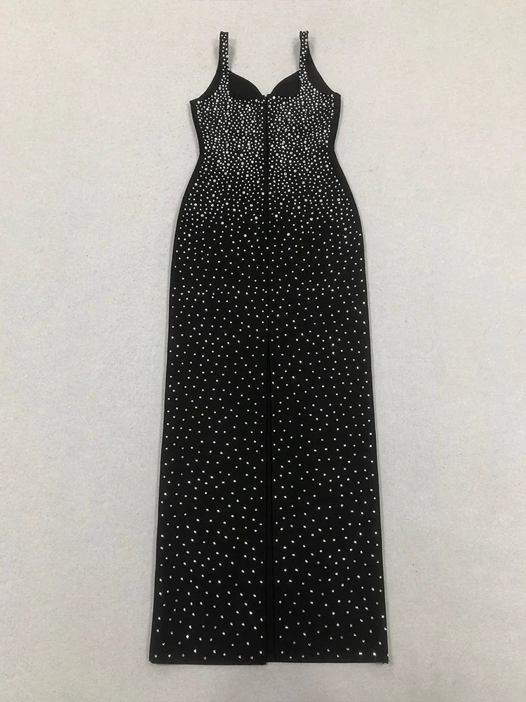 Black White 3D Flower Mini Dress | Spaghetti Strap Sheath Gown