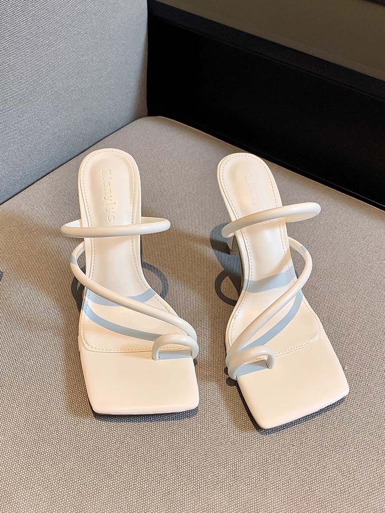 Square Toe Stiletto High Heel Shoes