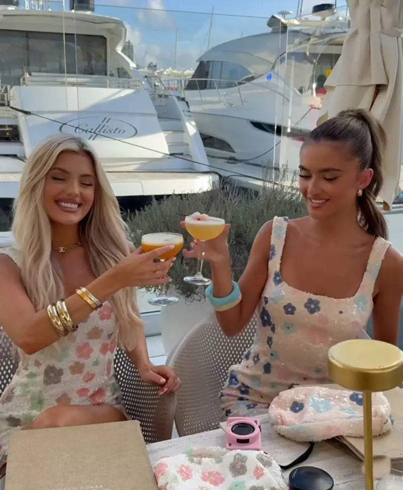 Floral Sequined Mesh Mini Dress | Effortless Summer Night Out