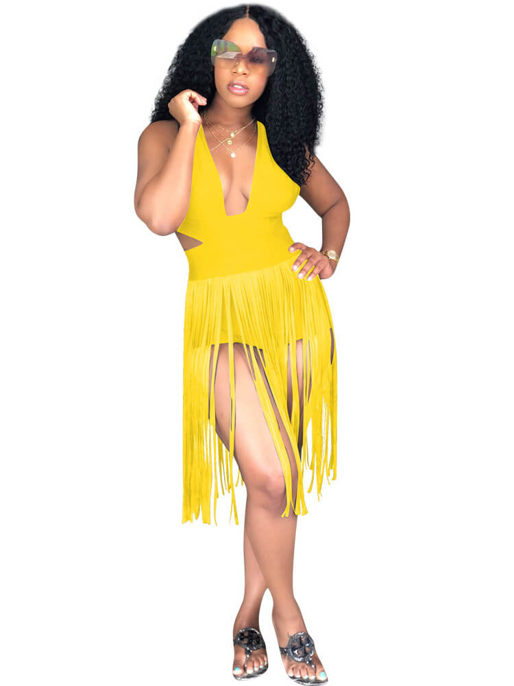 Fringe Tassel Bodycon Dresses Jumpsuits Rompers