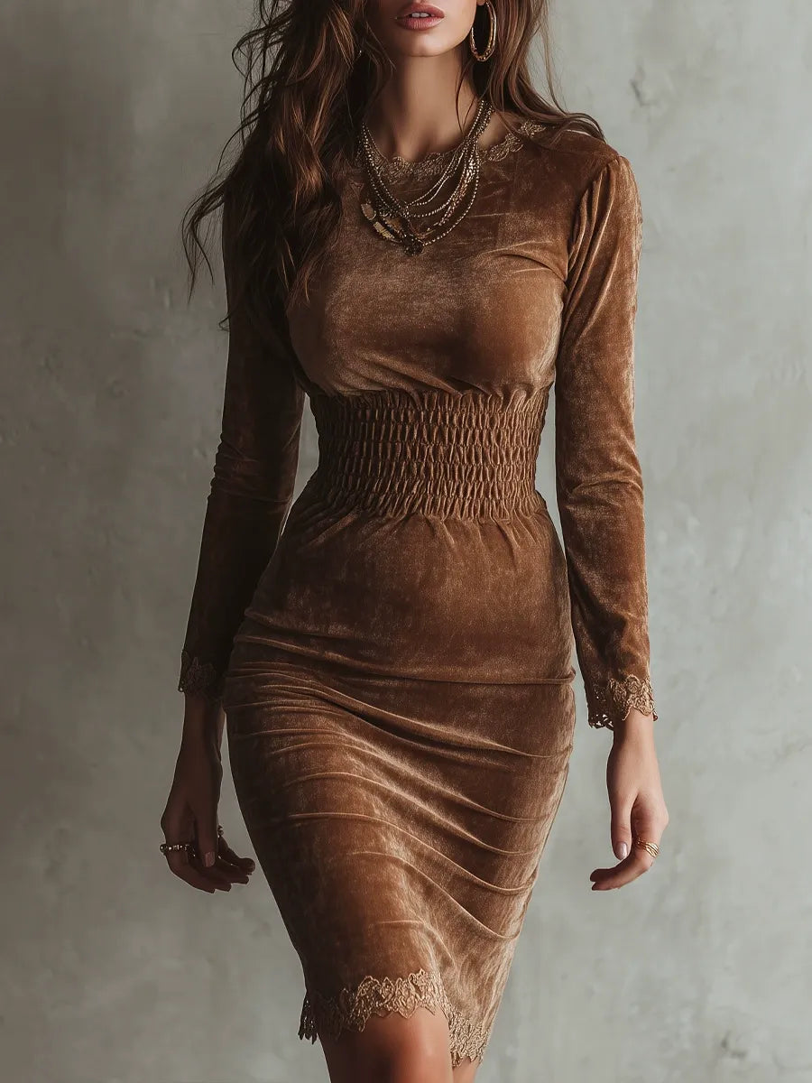 A Cinched Waistline With Dress