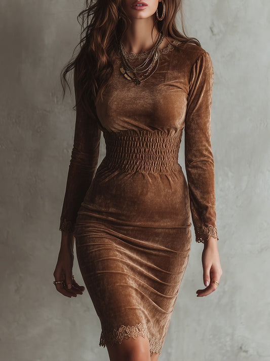 A Cinched Waistline With Dress