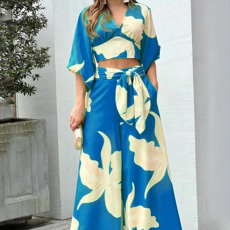 Two Piece Crop Top Split Maxi Skirt Outfits
