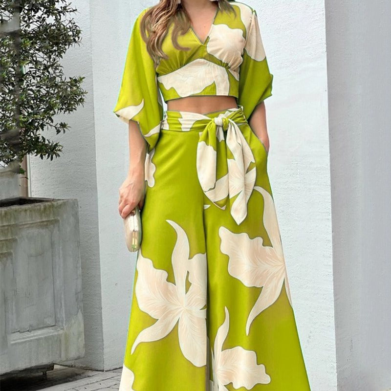 Two Piece Crop Top Split Maxi Skirt Outfits