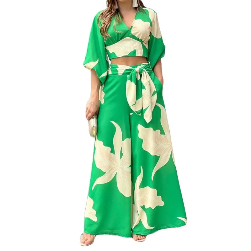 Two Piece Crop Top Split Maxi Skirt Outfits