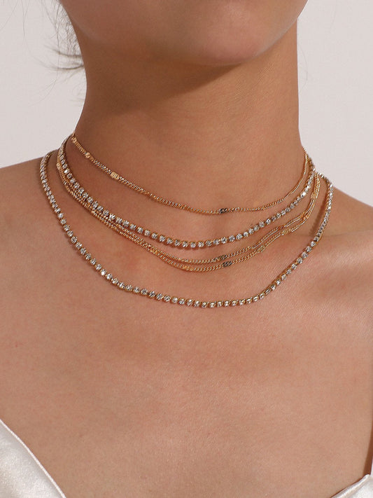 Multi-layered Diamond Necklace