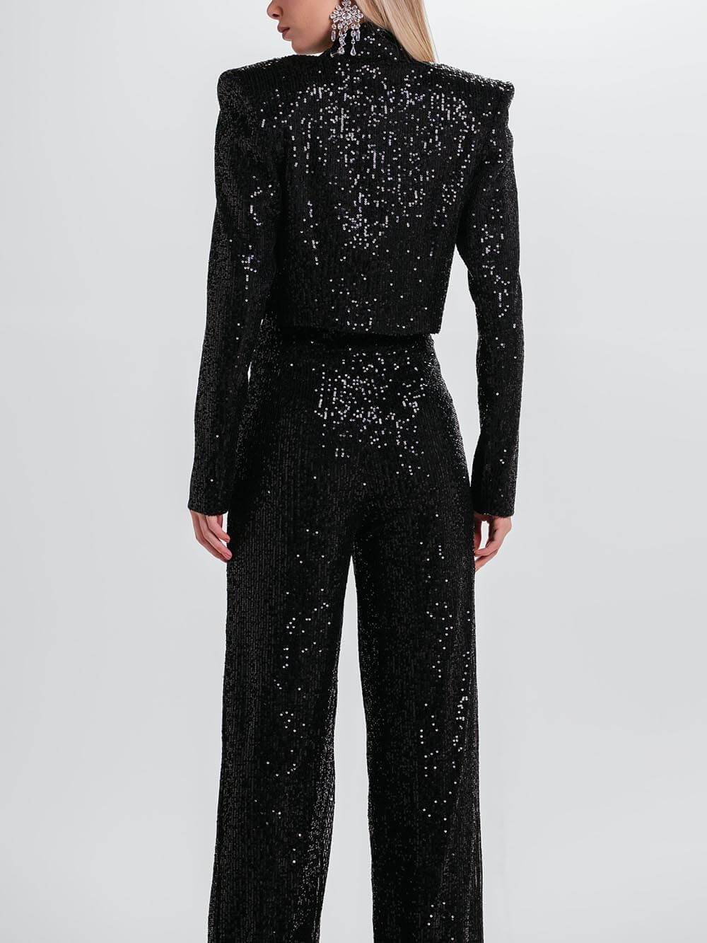 Classic Sequin High Waist Pocket Pants