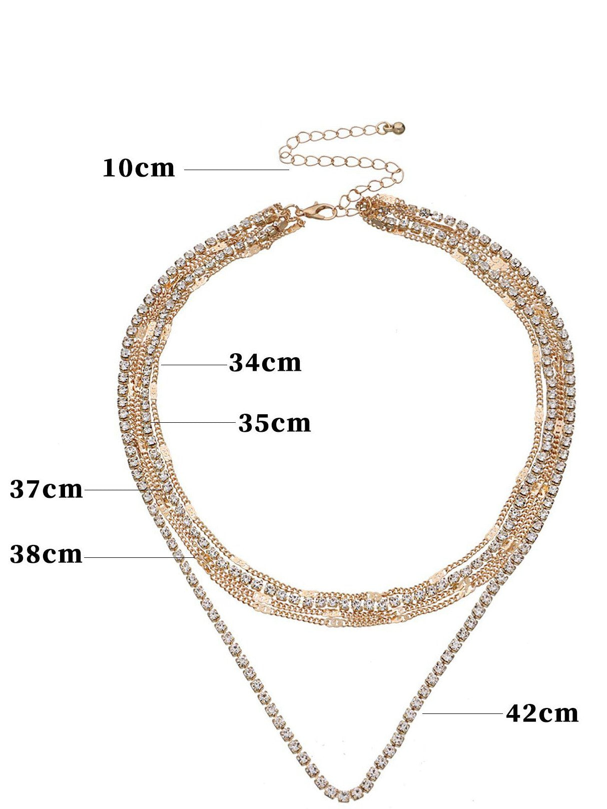 Multi-layered Diamond Necklace