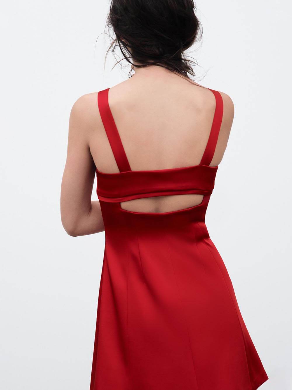 Sexy Suspender Back Hollow Slim Mini Dress