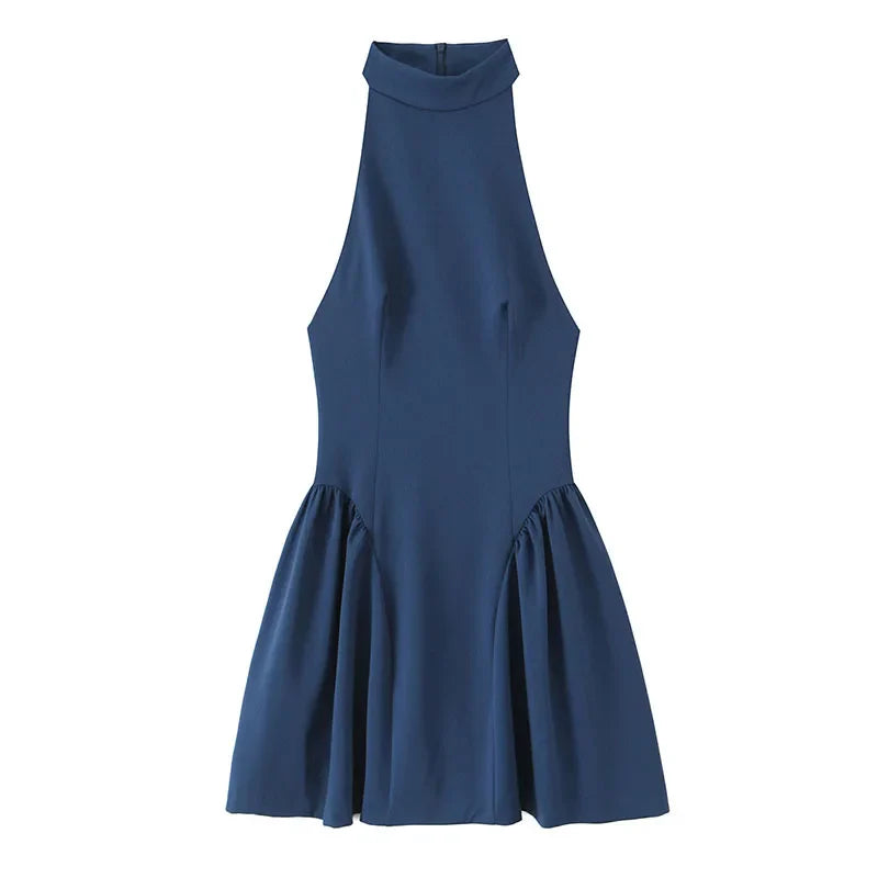 Lightweight blue lanon dress perfect for warm weather