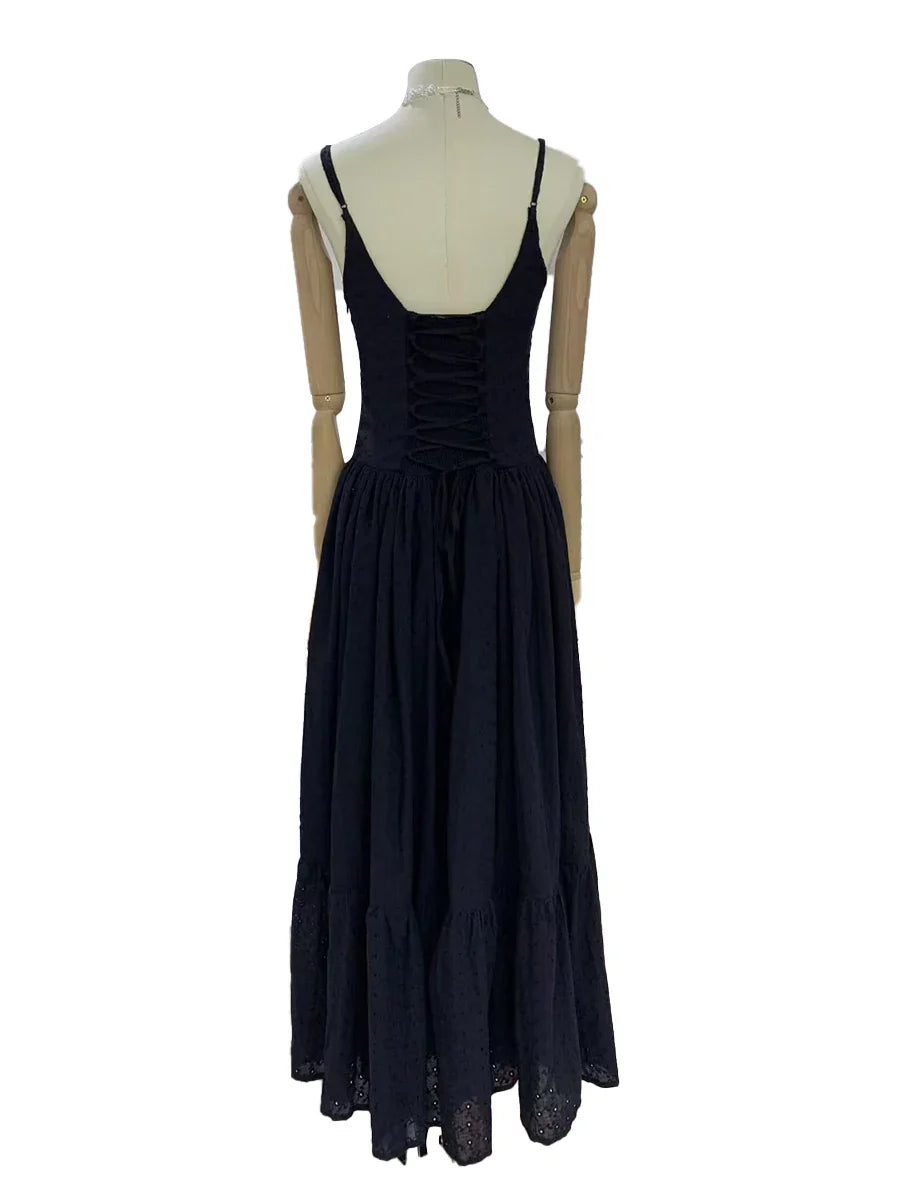 Colorblock Mesh Patchwork Dress | Square Neck Summer Elegance