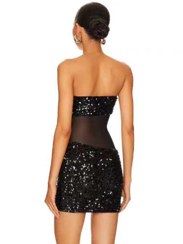 Sequined Strapless Bodycon Dress | The Starlight Dress