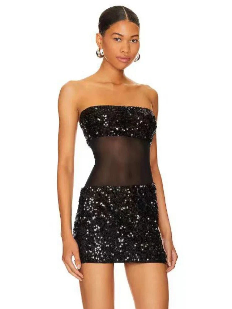 Sequined Strapless Bodycon Dress | The Starlight Dress