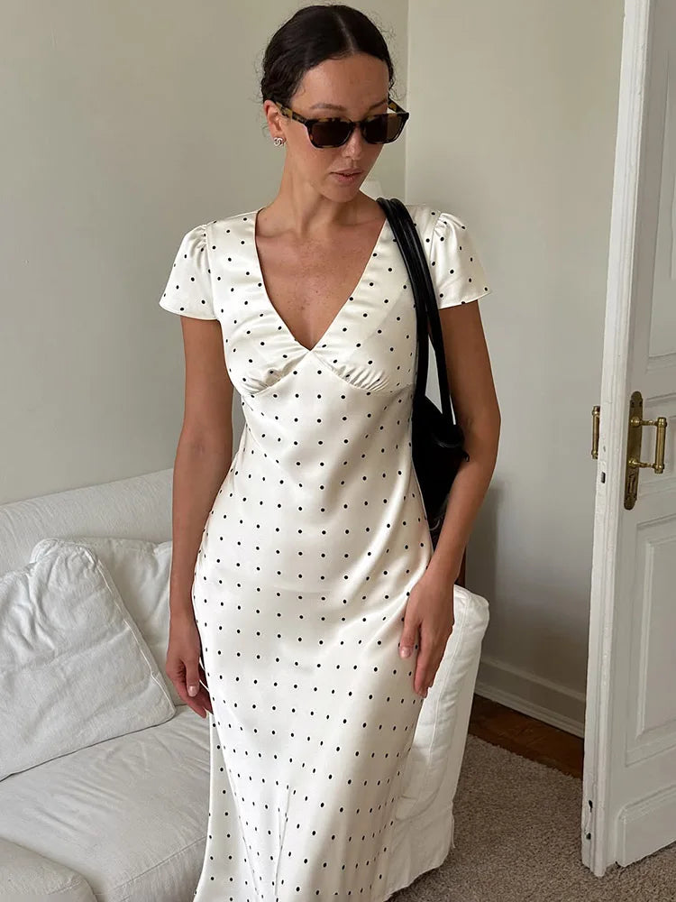 Floral Printed Satin Dress | The Amelia Dress